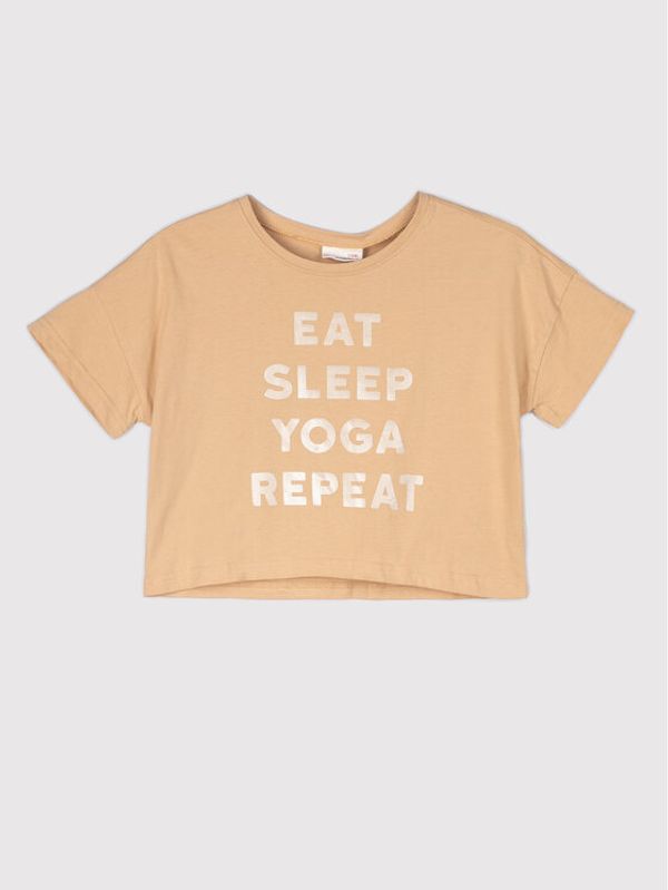 Coccodrillo Coccodrillo Тишърт WC2143205CHO Бежов Loose Fit