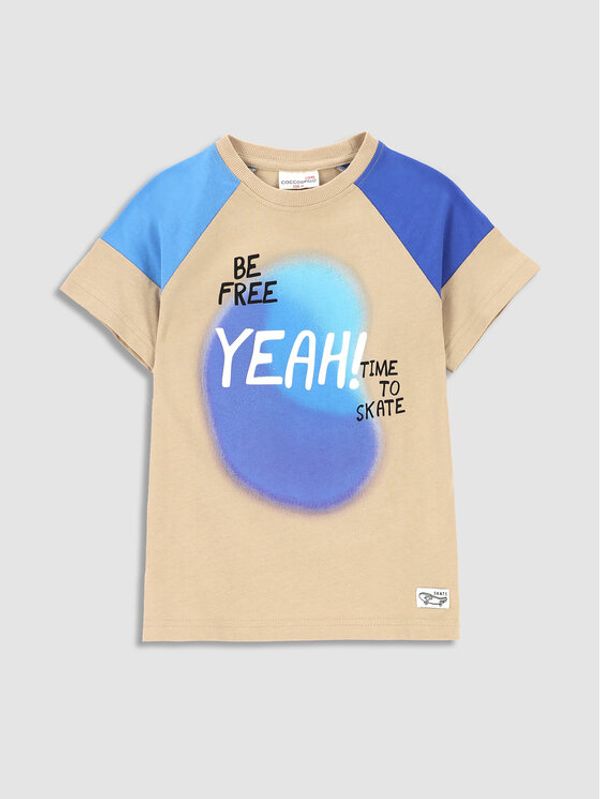 Coccodrillo Coccodrillo Тишърт WC3143201SKK Бежов Regular Fit