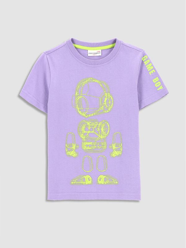 Coccodrillo Coccodrillo Тишърт WC3143205DWK Виолетов Regular Fit