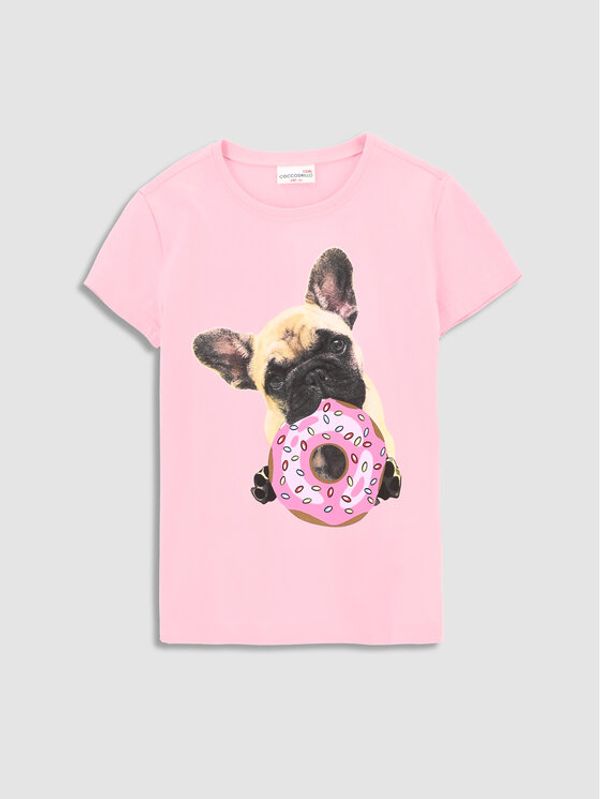 Coccodrillo Coccodrillo Тишърт WC3143219EVG Розов Regular Fit