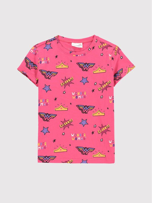 Coccodrillo Coccodrillo Тишърт WONDER WOMAN ZC2143202LIG Розов Regular Fit