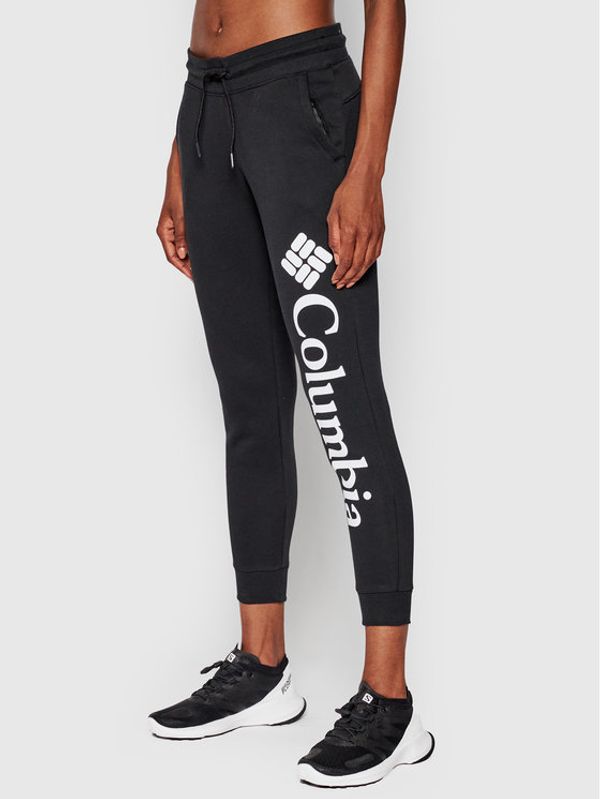 Columbia Columbia Долнище анцуг Logo Fleece Черен Regular Fit