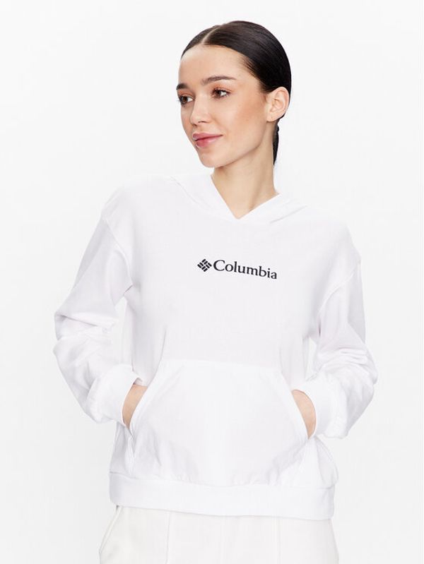 Columbia Columbia Суитшърт Logo 2032871 Бял Regular Fit