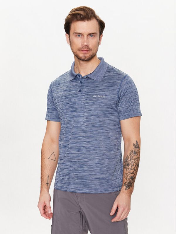 Columbia Columbia Тениска с яка и копчета Zero Rules 1533303 Син Regular Fit
