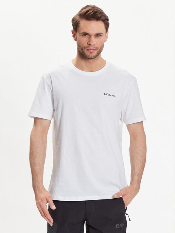 Columbia Columbia Тишърт Basic Logo 1680053 Бял Regular Fit