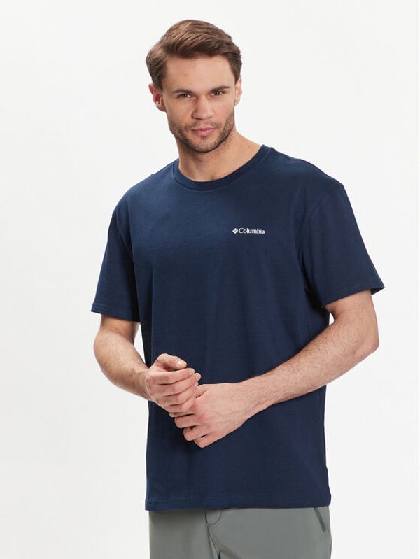 Columbia Columbia Тишърт Basic Logo 1680053 Тъмносин Regular Fit