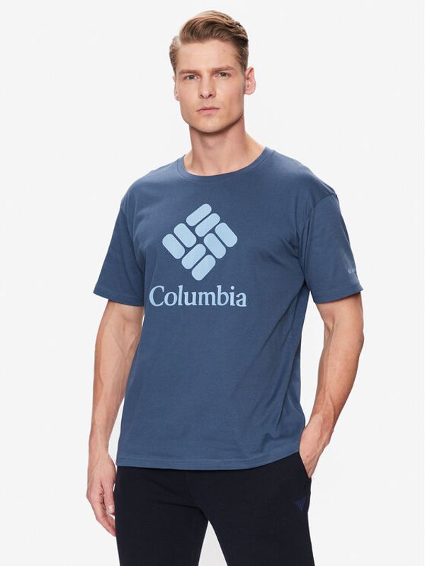 Columbia Columbia Тишърт Pacific Crossing II 2036472 Син Regular Fit