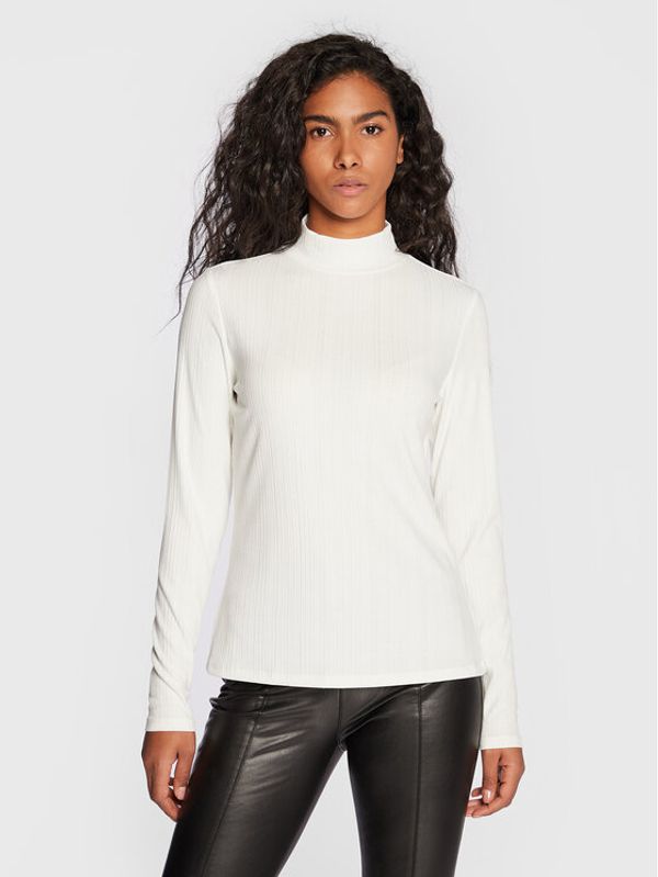 Comma Comma Блуза 2120224 Бял Slim Fit