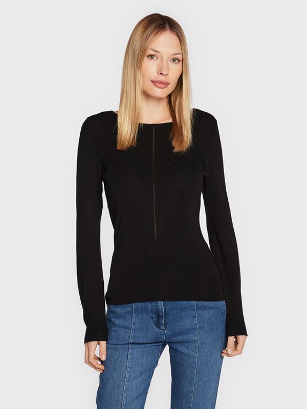 Comma Comma Блуза 2122032 Черен Slim Fit