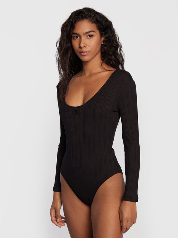 Comma Comma Боди 2120373 Черен Slim Fit