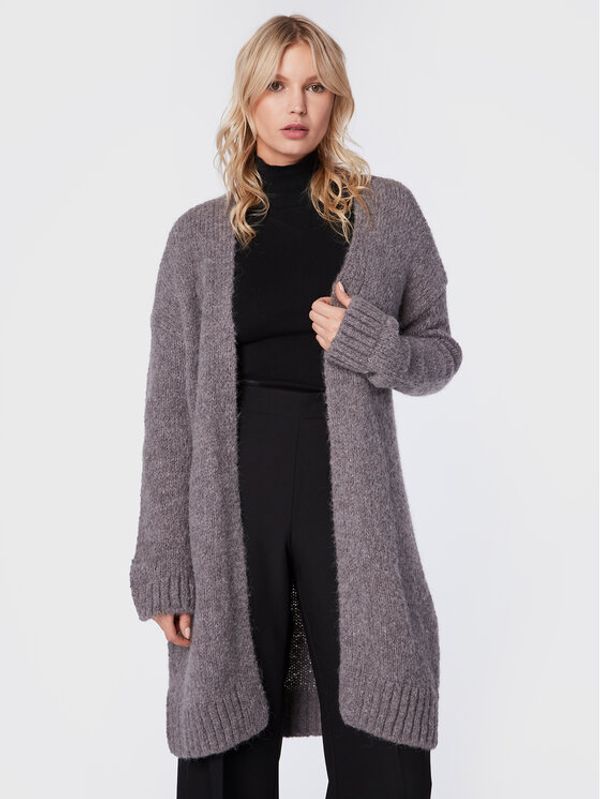 Comma Comma Кардиган 2121250 Сив Regular Fit