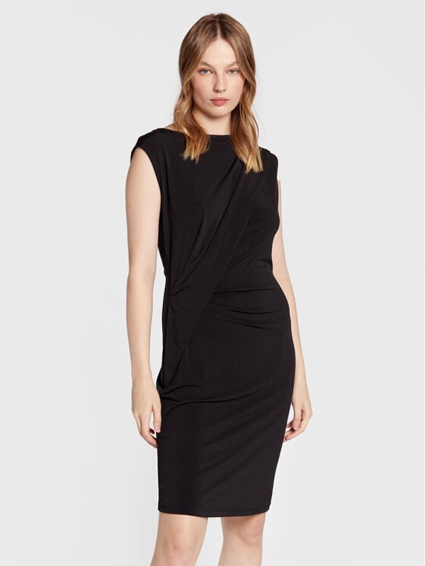 Comma Comma Коктейлна рокля 2121924 Черен Slim Fit