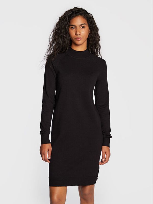 Comma Comma Плетена рокля 2120199 Черен Regular Fit