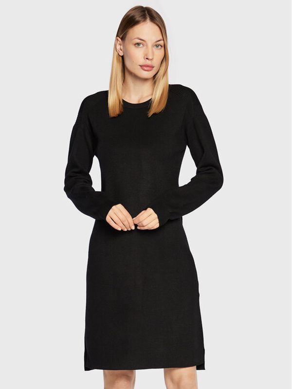 Comma Comma Плетена рокля 2121727 Черен Regular Fit