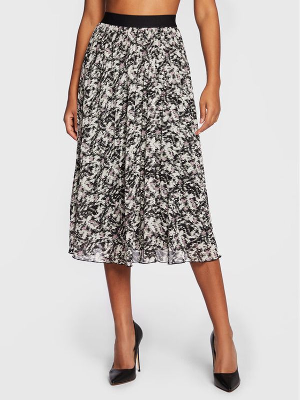 Comma Comma Плисирана пола 2120540 Сив Regular Fit