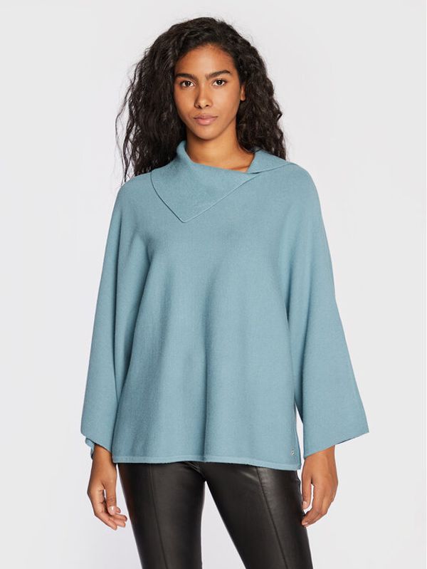 Comma Comma Пончо 2121514 Син Relaxed Fit