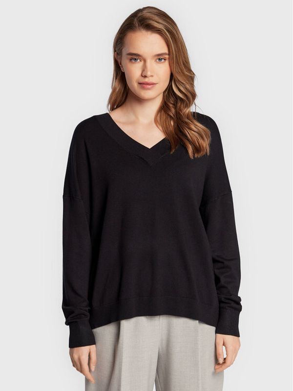 Comma Comma Пуловер 2120930 Черен Regular Fit