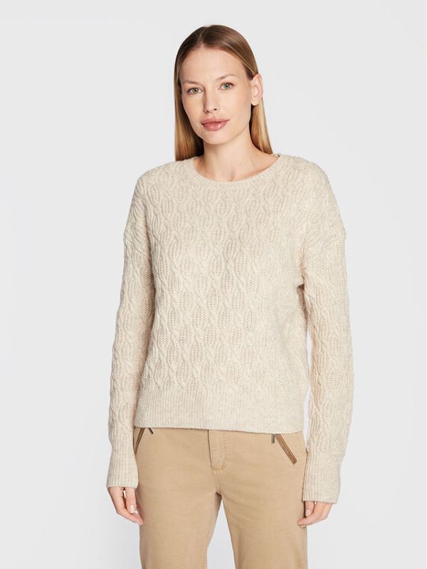 Comma Comma Пуловер 2121231 Бежов Regular Fit