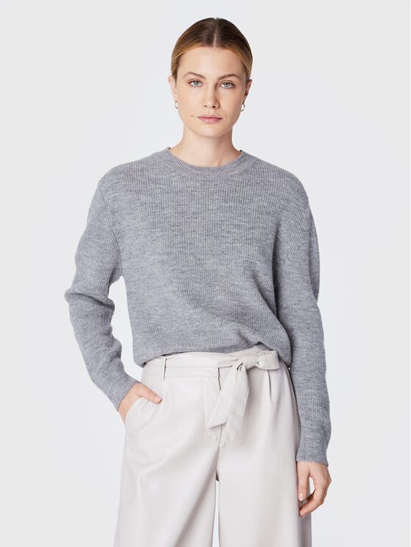 Comma Comma Пуловер 2121619 Сив Regular Fit