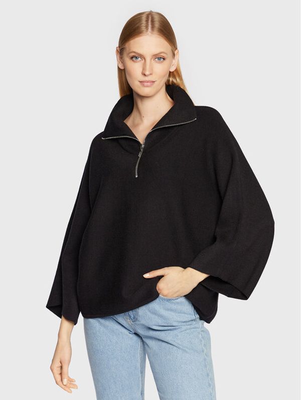 Comma Comma Пуловер 2123693 Черен Relaxed Fit