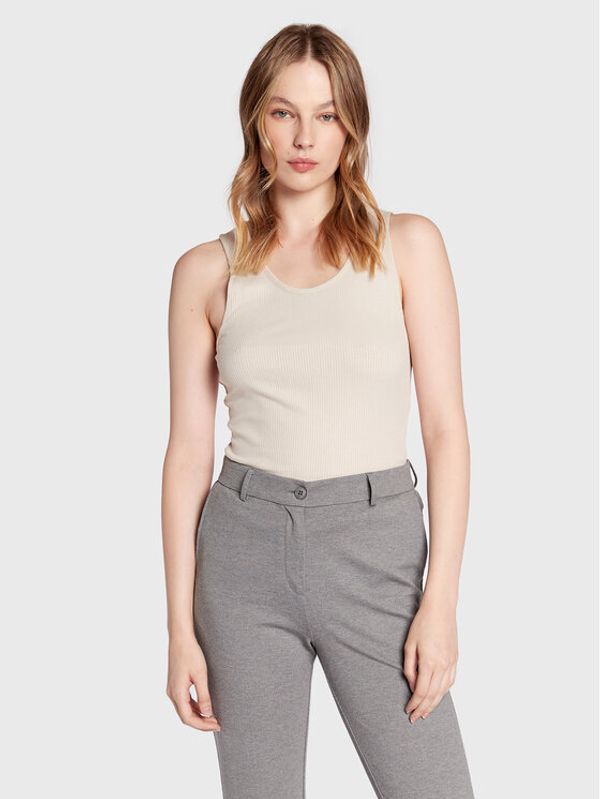 Comma Comma топ 2120575 Бежов Slim Fit