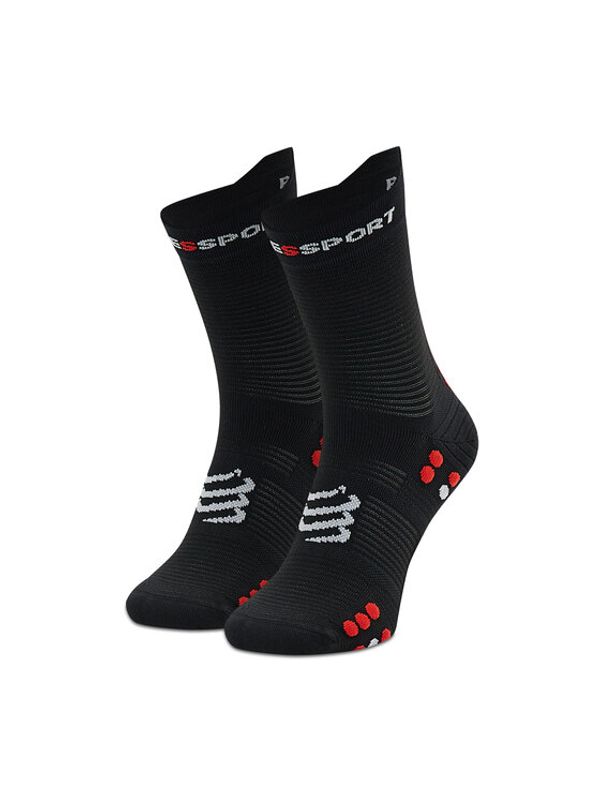 Compressport Compressport Дълги чорапи unisex Pro Racing Socks V4.0 Run High XU00046B_906 Черен