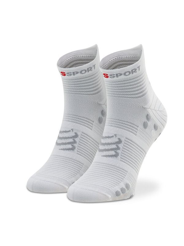 Compressport Compressport Дълги чорапи unisex Pro Racing Socks V4.0 Run Low XU00047B_010 Бял