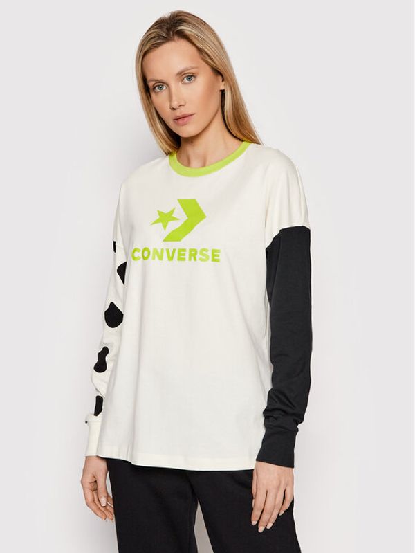 Converse Converse Блуза 10023077-A01 Бял Loose Fit
