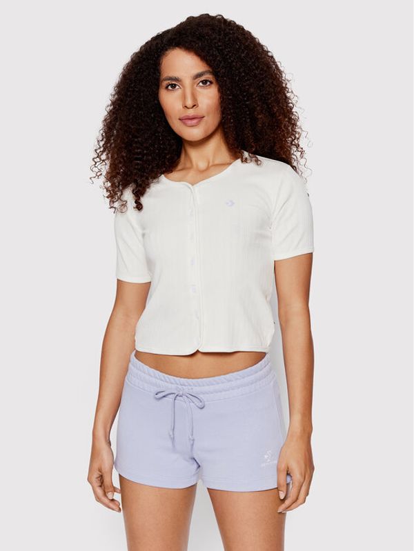 Converse Converse Блуза 10023394-A02 Бял Regular Fit