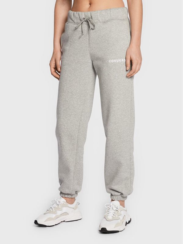 Converse Converse Долнище анцуг 10023718-A02 Сив Regular Fit