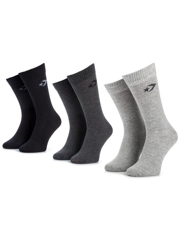 Converse Converse Комплект 3 чифта дълги чорапи мъжки E745H-3010 Черен