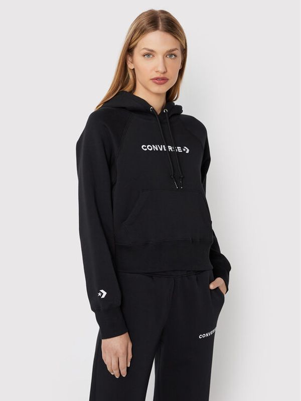 Converse Converse Суитшърт 10023717-A01 Черен Relaxed Fit