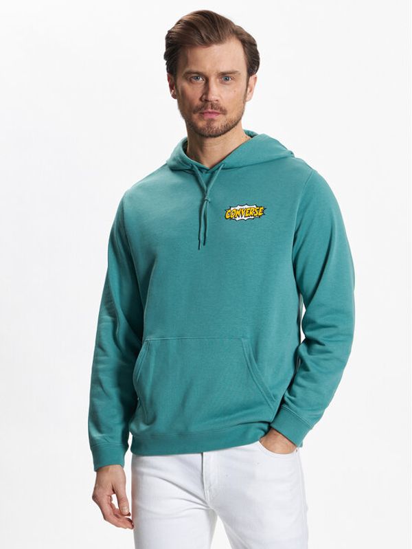 Converse Converse Суитшърт 10024614-A01 Зелен Regular Fit