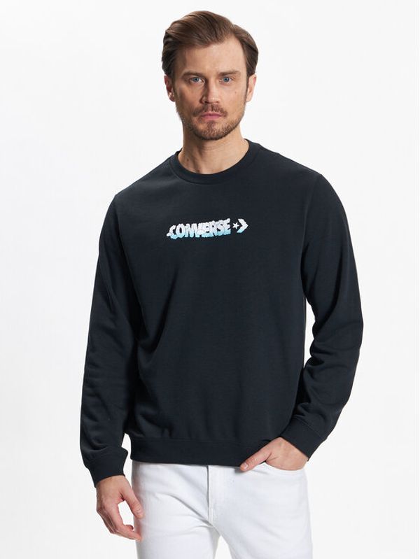 Converse Converse Суитшърт 10024617-A01 Черен Regular Fit