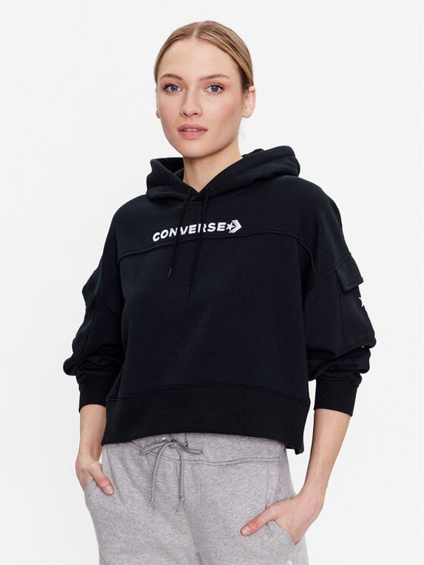 Converse Converse Суитшърт Fashion 10024527-A03 Черен Relaxed Fit