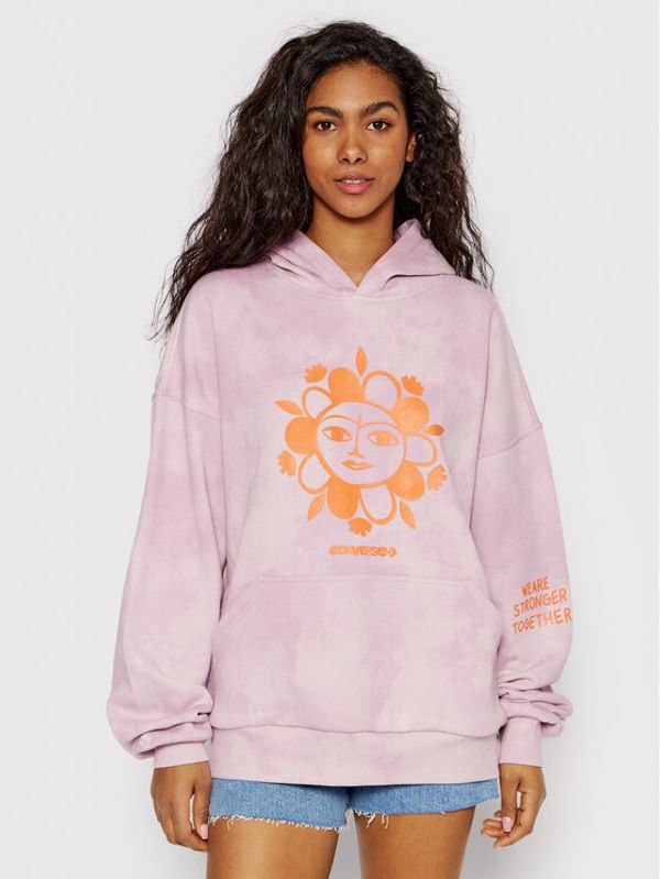 Converse Converse Суитшърт History Month 10024265-A02 Розов Oversize