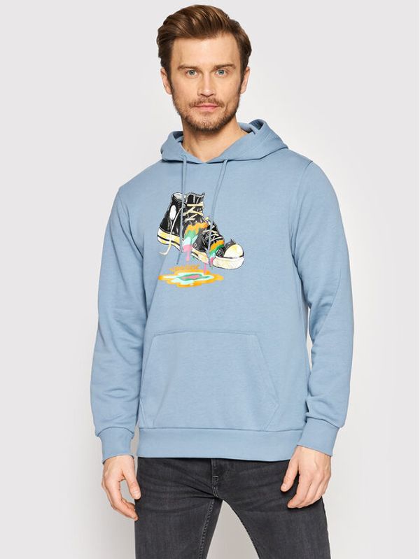 Converse Converse Суитшърт Paint Drip Graphic 10022937-A03 Син Regular Fit