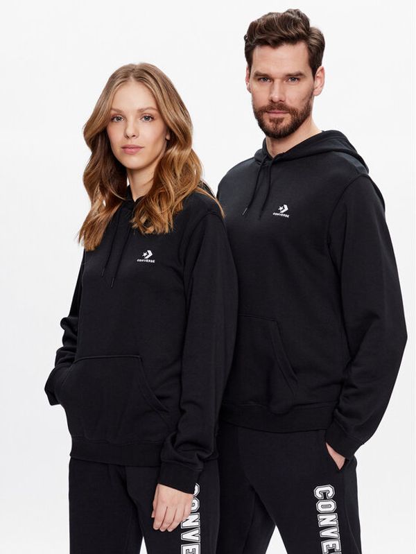 Converse Converse Суитшърт Unisex Go-To Embroidered Star Chevron 10023874-A01 Черен Regular Fit