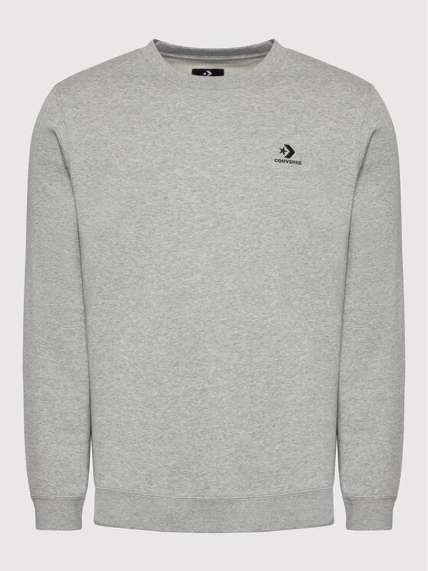 Converse Converse Суитшърт Unisex Go-To Embroidered Star Chevron 10024510-A03 Сив Standard Fit
