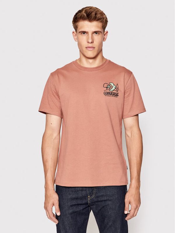 Converse Converse Тишърт 10023269-A04 Кафяв Standard Fit