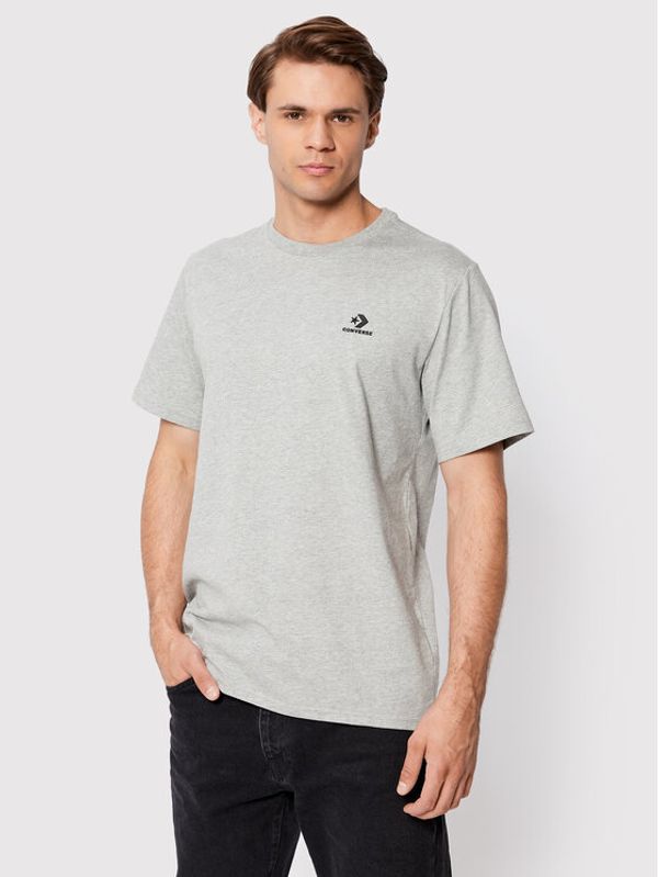 Converse Converse Тишърт 10023876-A05 Сив Standard Fit