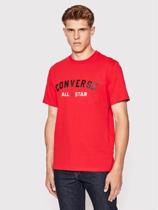 Converse Converse Тишърт All Varsity Graphic 10023260-A05 Червен Standard Fit