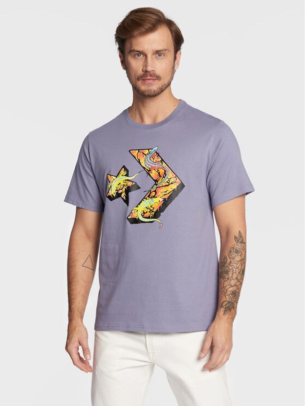 Converse Converse Тишърт Chevron Lizard Graphic 10023784-A03 Виолетов Standard Fit