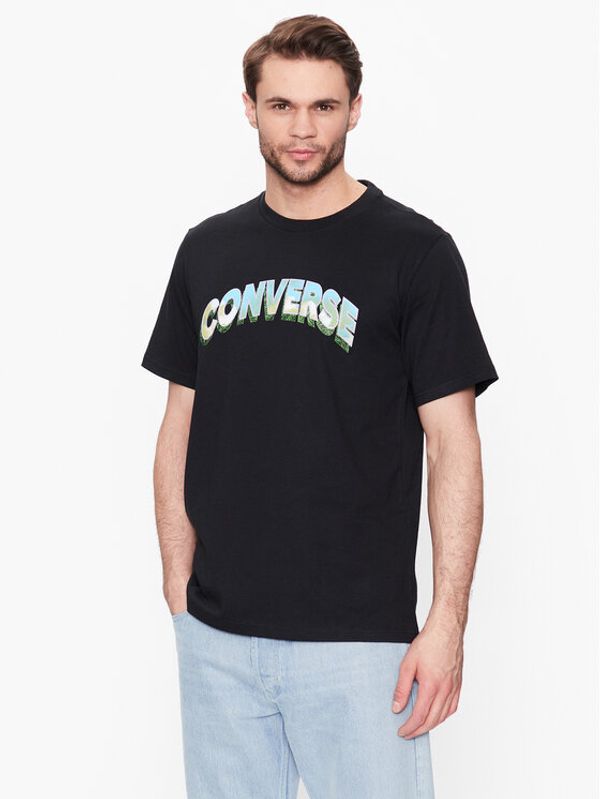 Converse Converse Тишърт Cloud Fill 10024589-A02 Черен Regular Fit