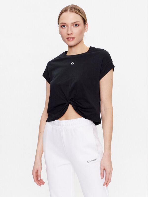 Converse Converse Тишърт Star Chevron Twist 10024546-A01 Черен Cropped Fit