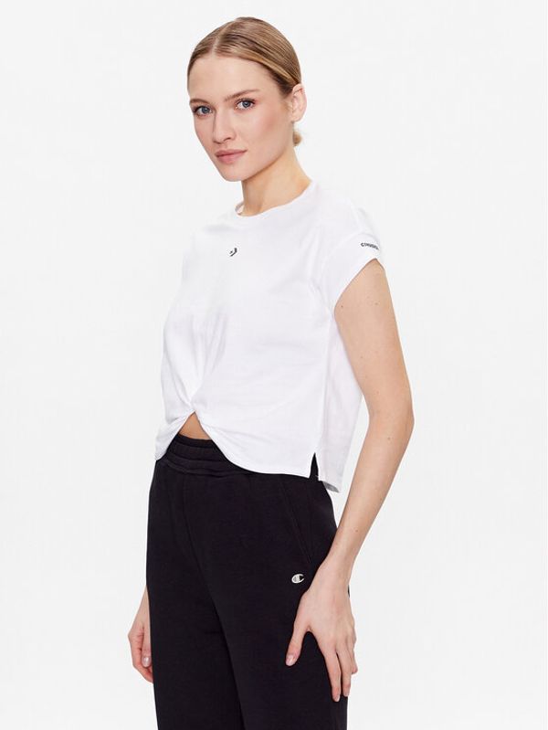 Converse Converse Тишърт Star Chevron Twist 10024546-A02 Бял Cropped Fit