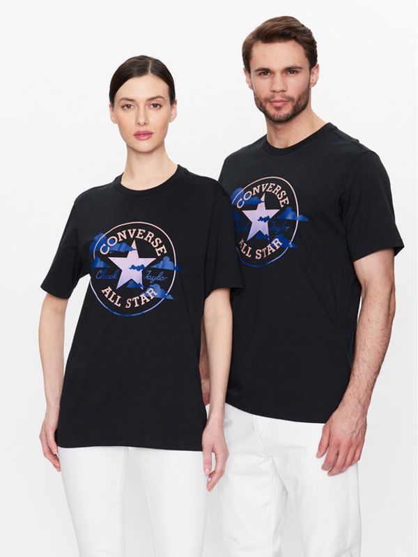 Converse Converse Тишърт Unisex Clouds Graphic 10024575-A02 Черен Regular Fit