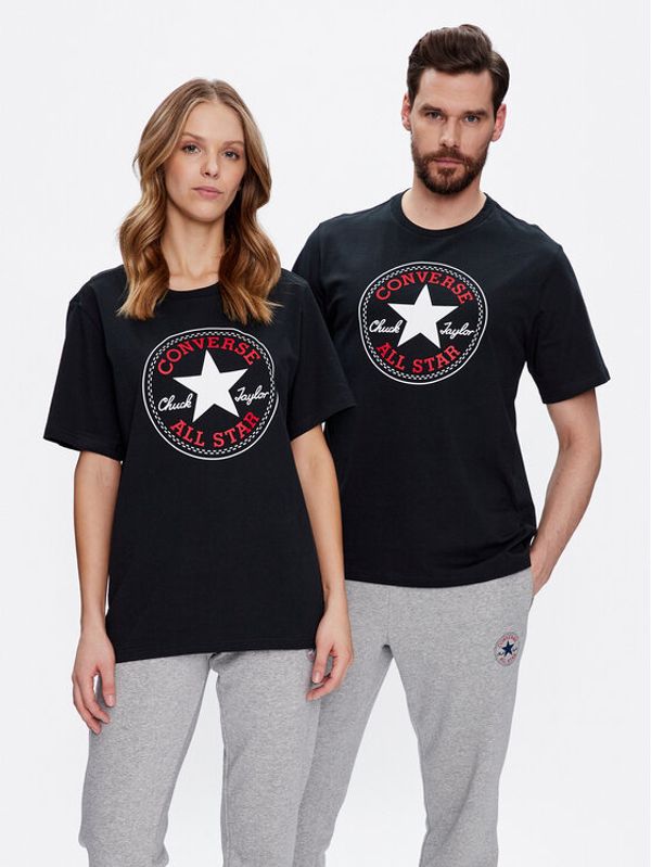 Converse Converse Тишърт Unisex Go To All Star Patch 10025459-A01 Черен Standard Fit