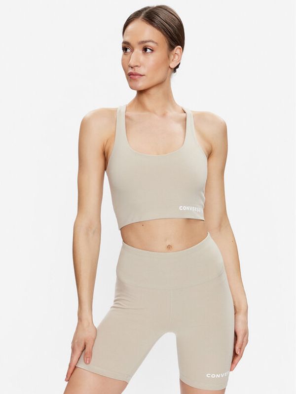 Converse Converse топ 10024540-A02 Бежов Slim Fit