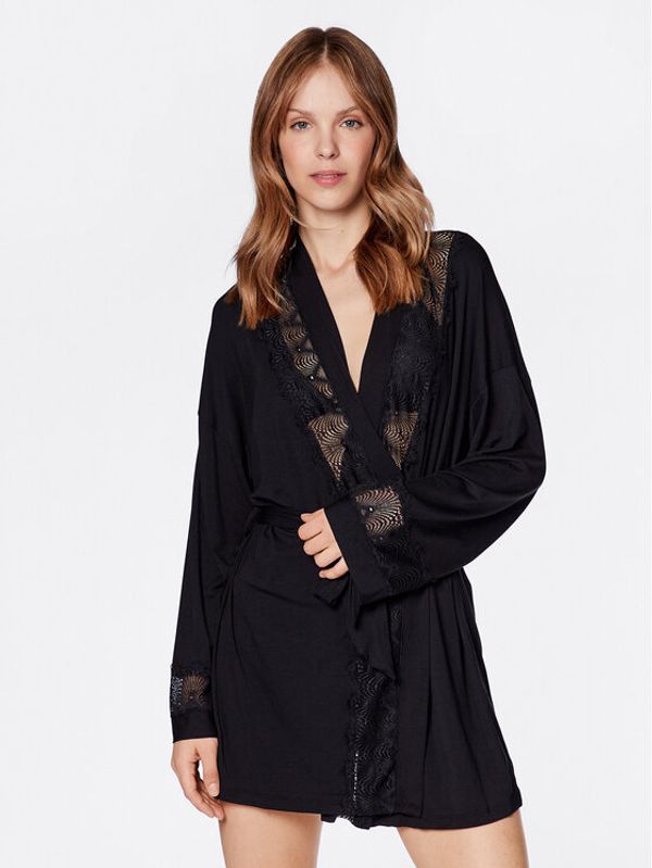 Cosabella Cosabella Халат Allure ALLSW8091 Черен Regular Fit
